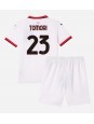 AC Milan Fikayo Tomori #23 Venkovní dres pro děti 2024-25 Krátký Rukáv (+ trenýrky)